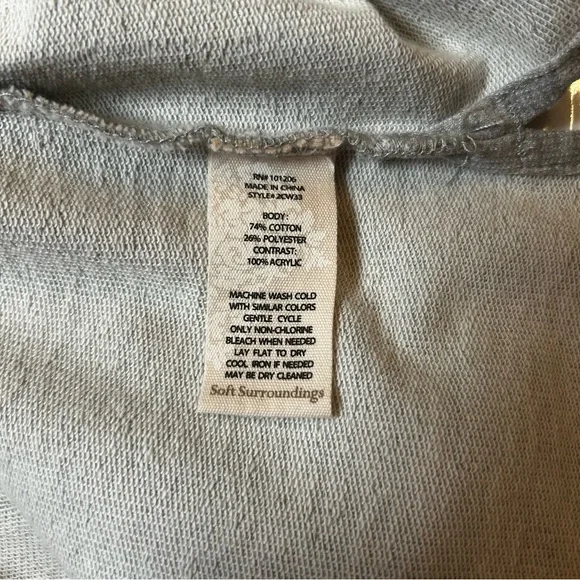 Soft Surroundings Ana Pullover Tunic Grey Heather Cozy Comfy New womens size Med - Picture 9 of 16